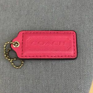 Coach Leather Handbag Tag Fob - 1"L x 2.25"W Hang Tag